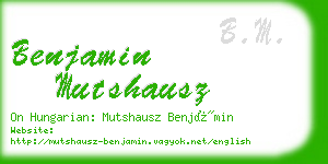 benjamin mutshausz business card